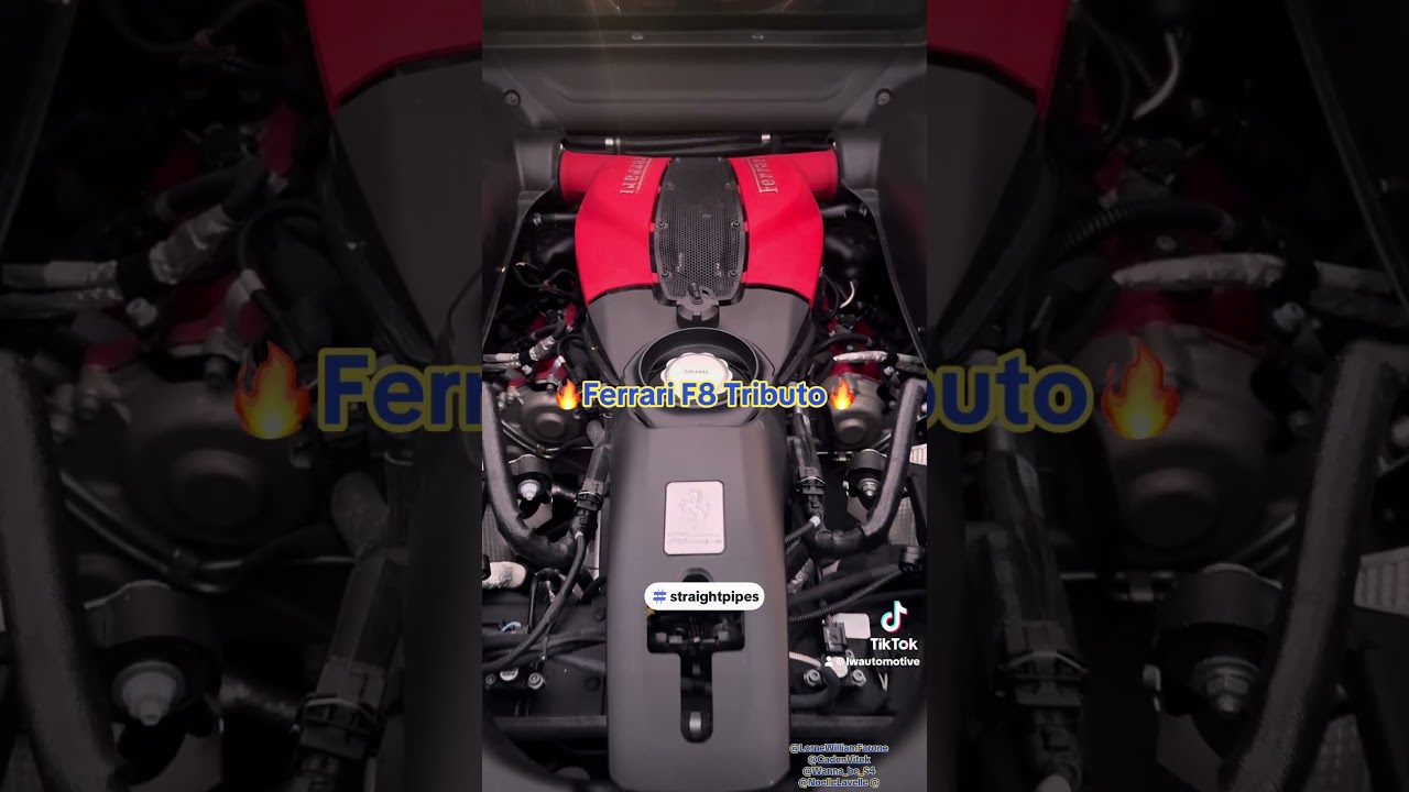 &laquo;Ferrari F8 Tributo на холостом ходу. Этот цвет над моторным отсеком&hellip; Следующее видео с перегазов...