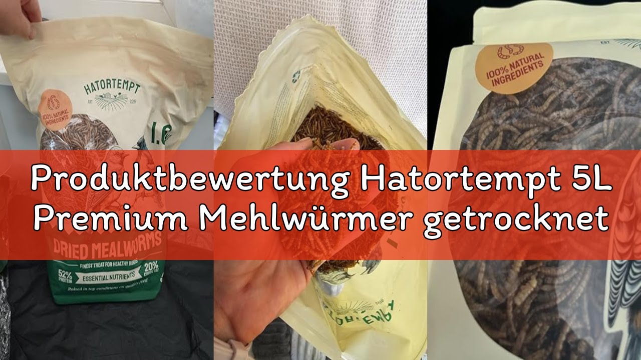 Produktbewertung Hatortempt 5L Premium Mehlw&uuml;rmer getrocknet - Non-GMO, Nat&uuml;rliches Vogelfutter Wild