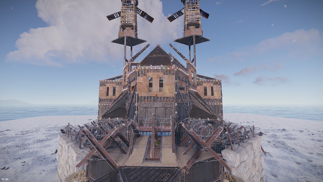 Solo/Duo 3x1 4 Bunker + Hidden loot rust base design (small open core)
