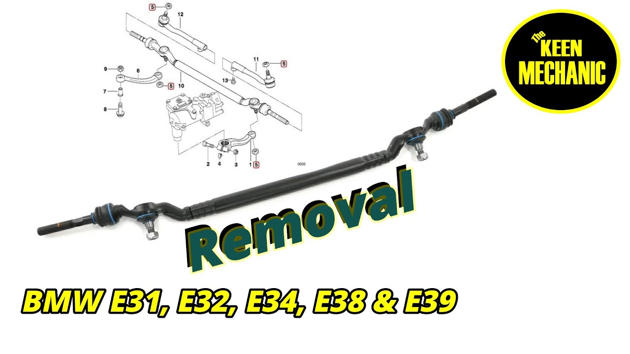 HOW TO REMOVE TRACK ROD END TIE ROD END STEERING CENTRE ROD ASSEMBLY ON BMW E31 E32 E34 E39 E38 740i