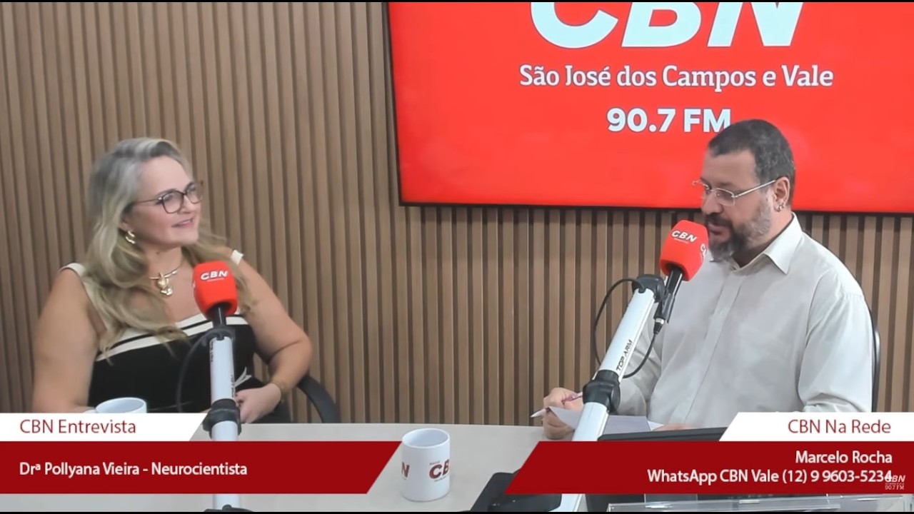 CBN Na Rede: Dra. Pollyana Vieira - Neurocientista#NoArNaCBNVale