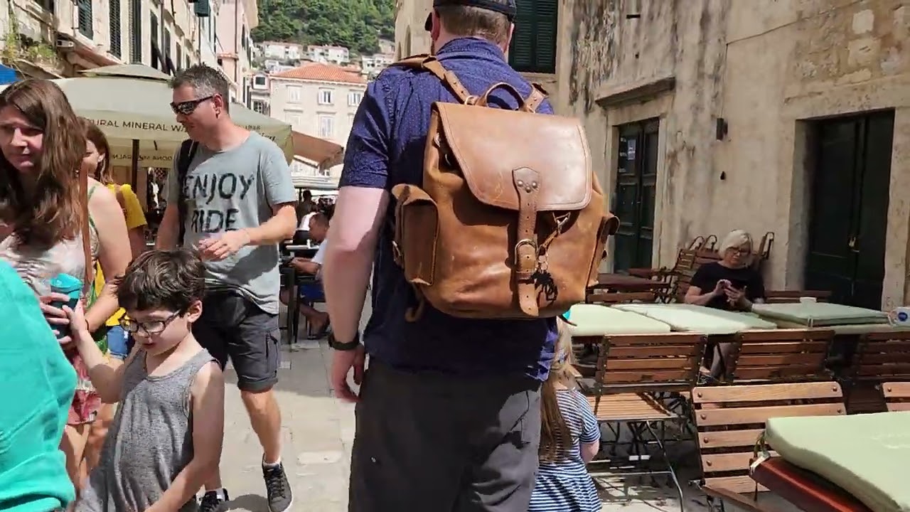 Saddleback Leather Simple Backpack in Old Town, Dobrovnik,  Croatia - the best backpack