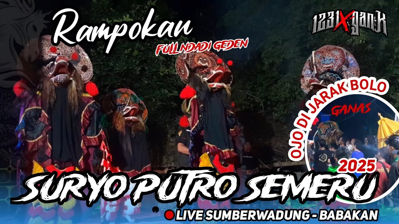 Jaranan Suryo Putro Semeru Lumajang - Rampokan Barongan Ganas Live Sumberwadung 2025