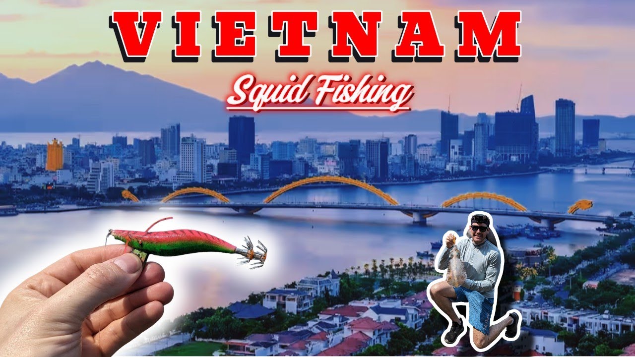 A Canadian SQUID FISHING in VIETNAM!? ~Catch & Cook~