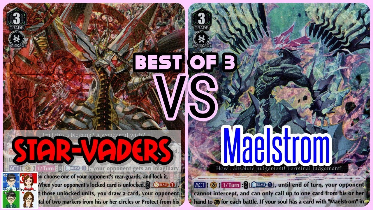 Chaos! Link Joker Star-vaders VS Aqua Force Maelstrom | Cardfight Vanguard V Premium Best of 3!