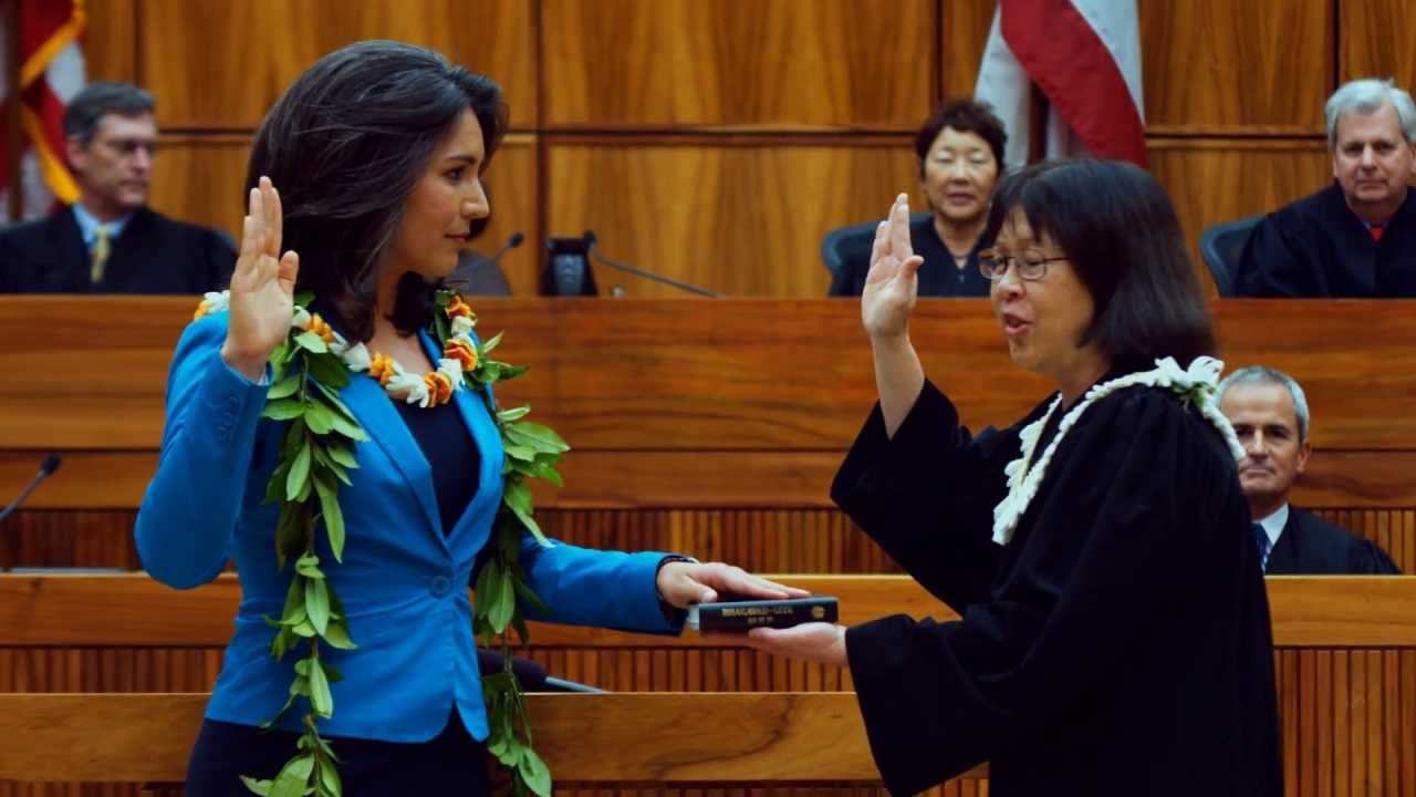 Tulsi Gabbard takes Congressional Oath of Office on the Bhagavad Gita 2013