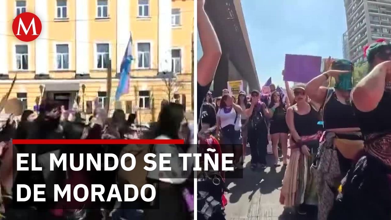 Marchas masivas por el 8M desbordan las capitales alrededor del mundo