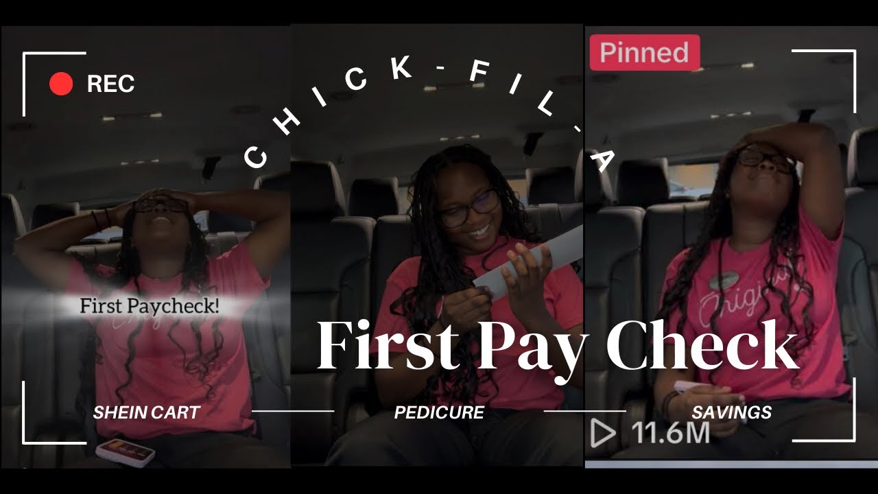 Viral Video/ She got her first pay check/ Chick-Fil-A employee