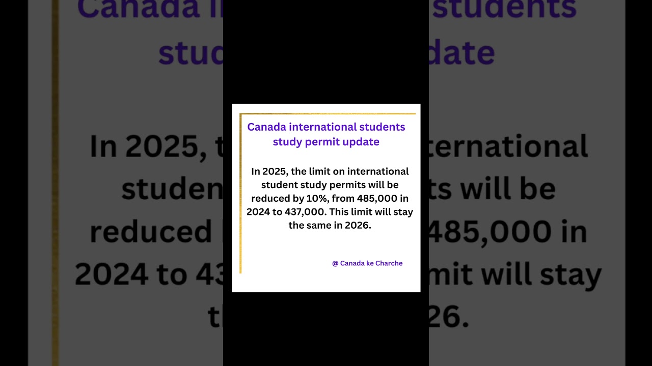 Canada to Reduce International Student Study Permit Cap by 10% #canadastudypermits #international