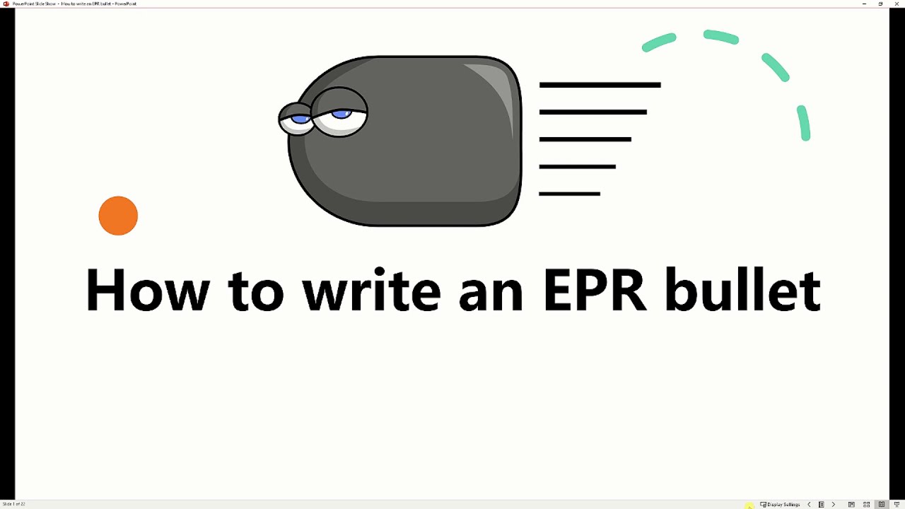 How to write EPR bullets in under 10 minutes