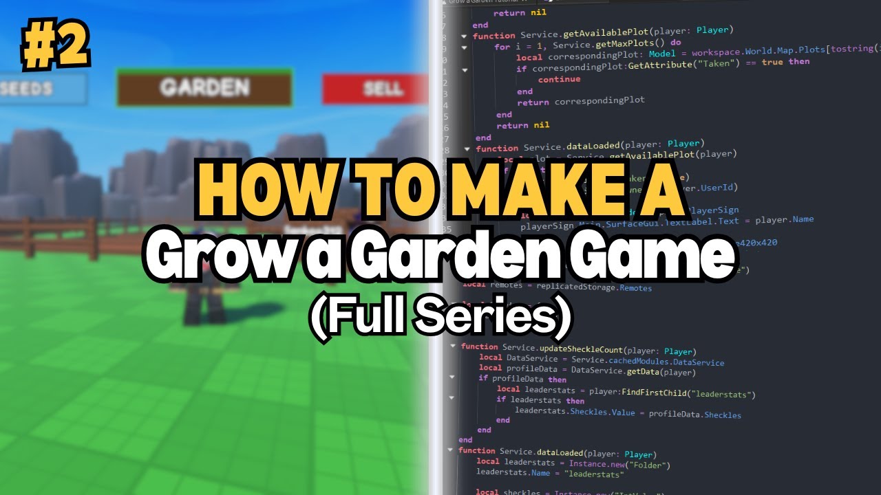 [Part2] Grow a Garden Game | Data Saving & Assigning Plots