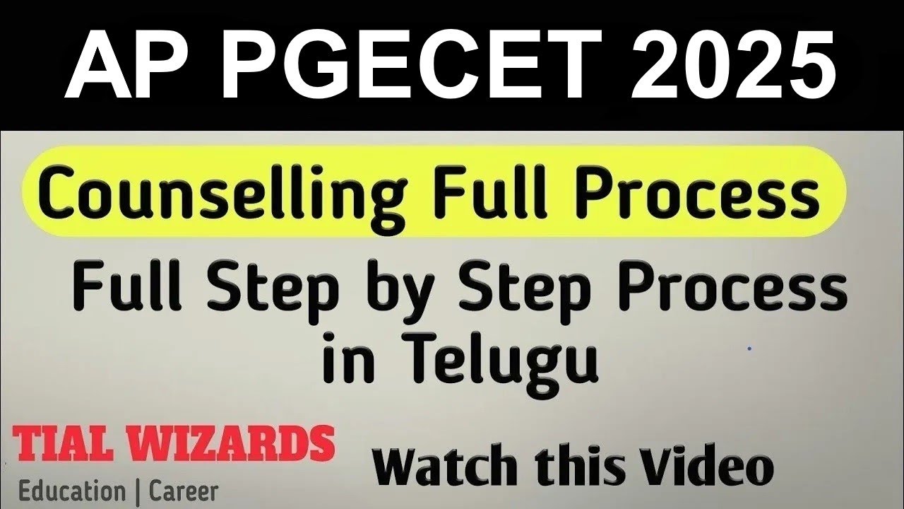 AP PGECET 2025 Counseling Process | AP PGECET Counselling Process | AP PGECET Counselling Documents