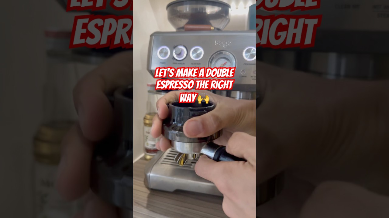The right way to make a double espresso with a sage barista express and an ikea cup