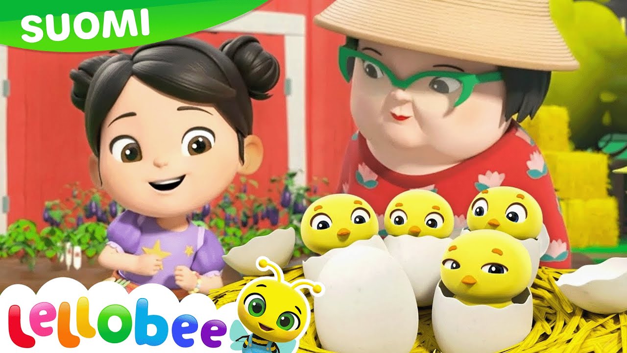 Viisi pientä ankkaa | Lellobee City Farm | Moonbug Kids Suomeksi | Lasten piirretyt ja laulut