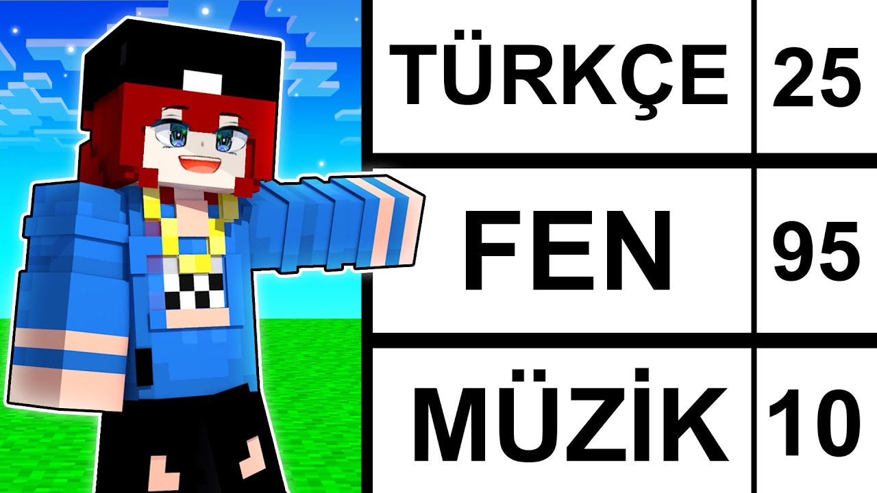 HASAN OKUL KARNESİNİ ALDI !! - Minecraft