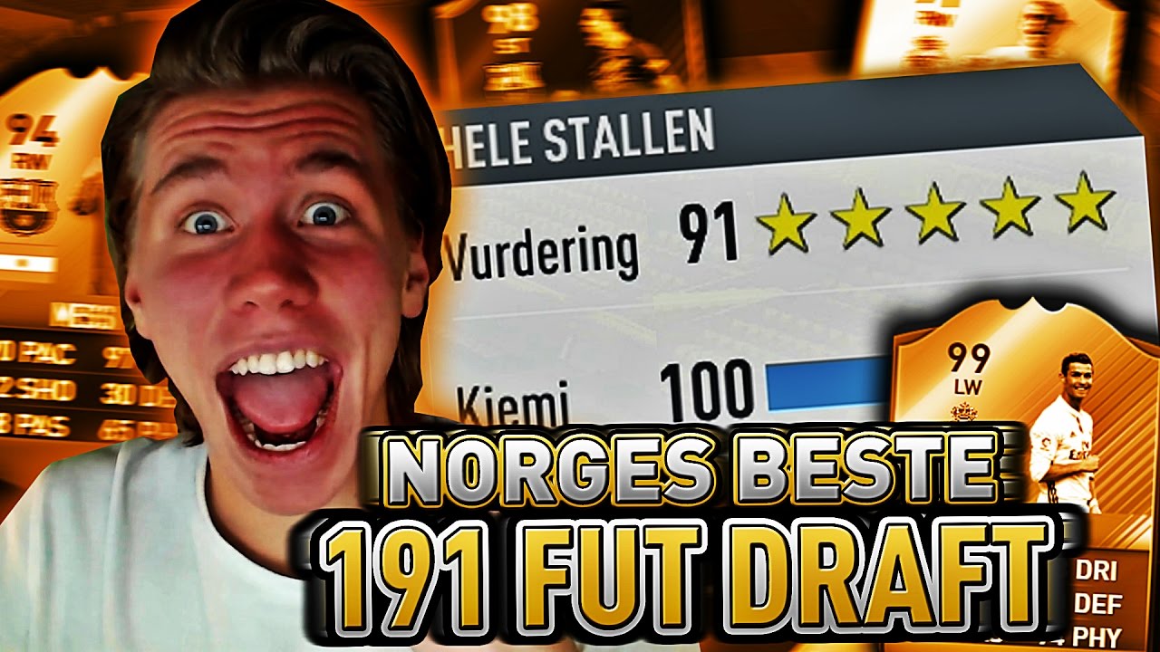 NORGES FØRSTE 191 FUT DRAFT PÅ FIFA 17!!