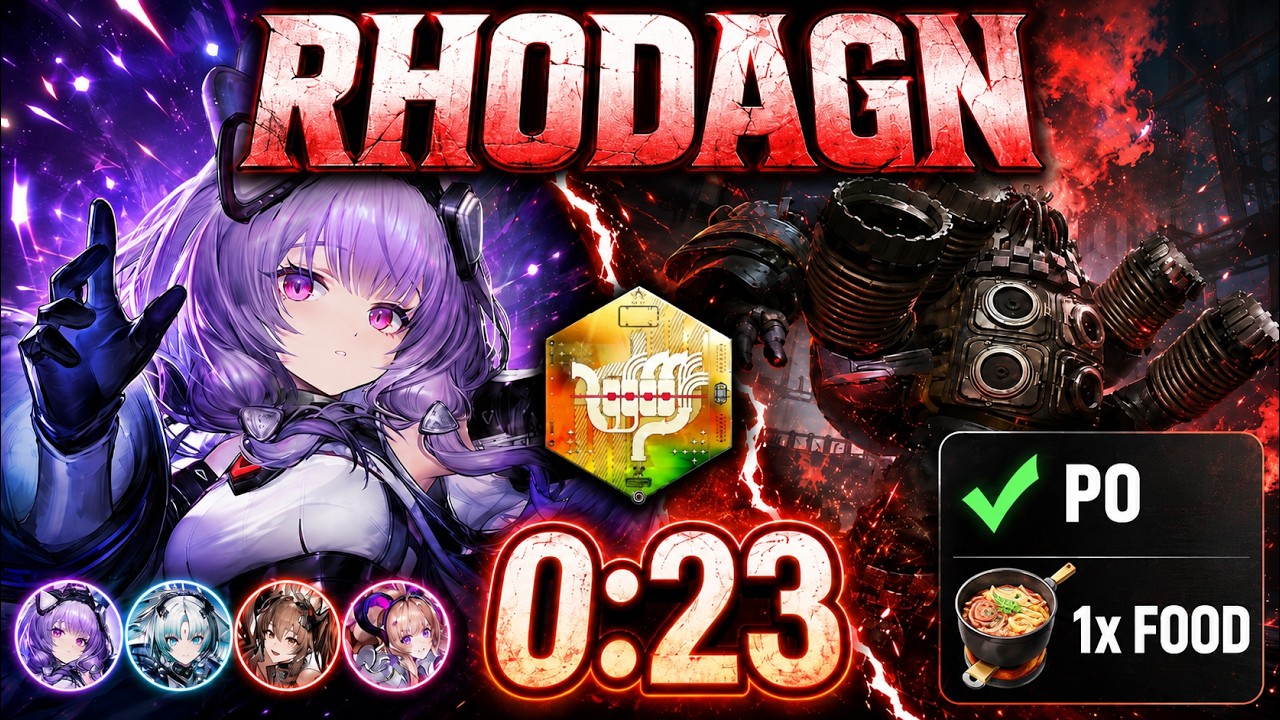 P0 Typhoeus vs Rhodagn 0:23 SpeedRun Showcase (GMS Food) | Arknights: Endfield