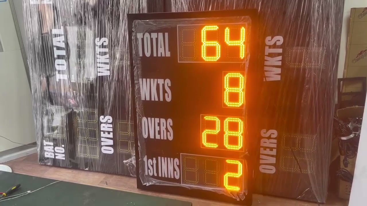 9 Digits Cricket Scoreboard With Ac220v And DC12v Car Power Input