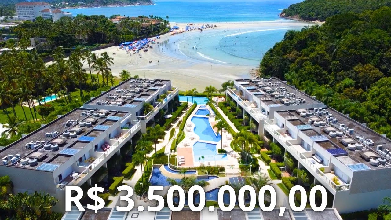 Casa pé na areia a venda no Guarujá-SP, condomínio Areias do Mar Casado na Praia do Pernambuco.