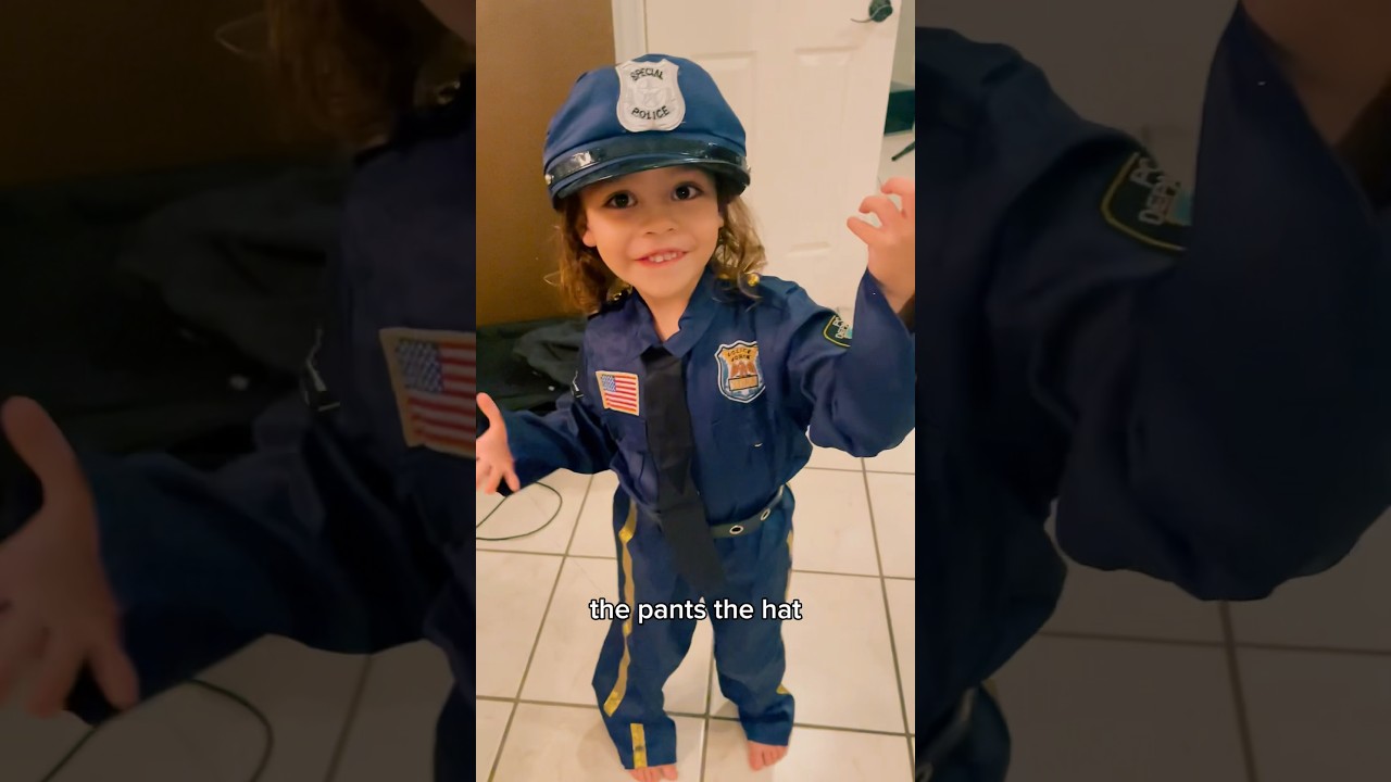 Police costume for kids #costumeideas #halloween2023 #founditonamazon #police #costume #kids
