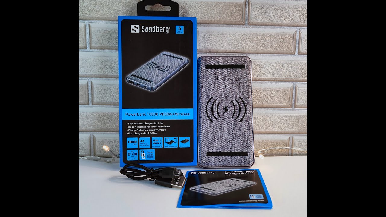 Sandberg PD 20W 10000mAh QI - павербанк для бездротової зарядки пристроїв. Чи виправдовує свою ціну?