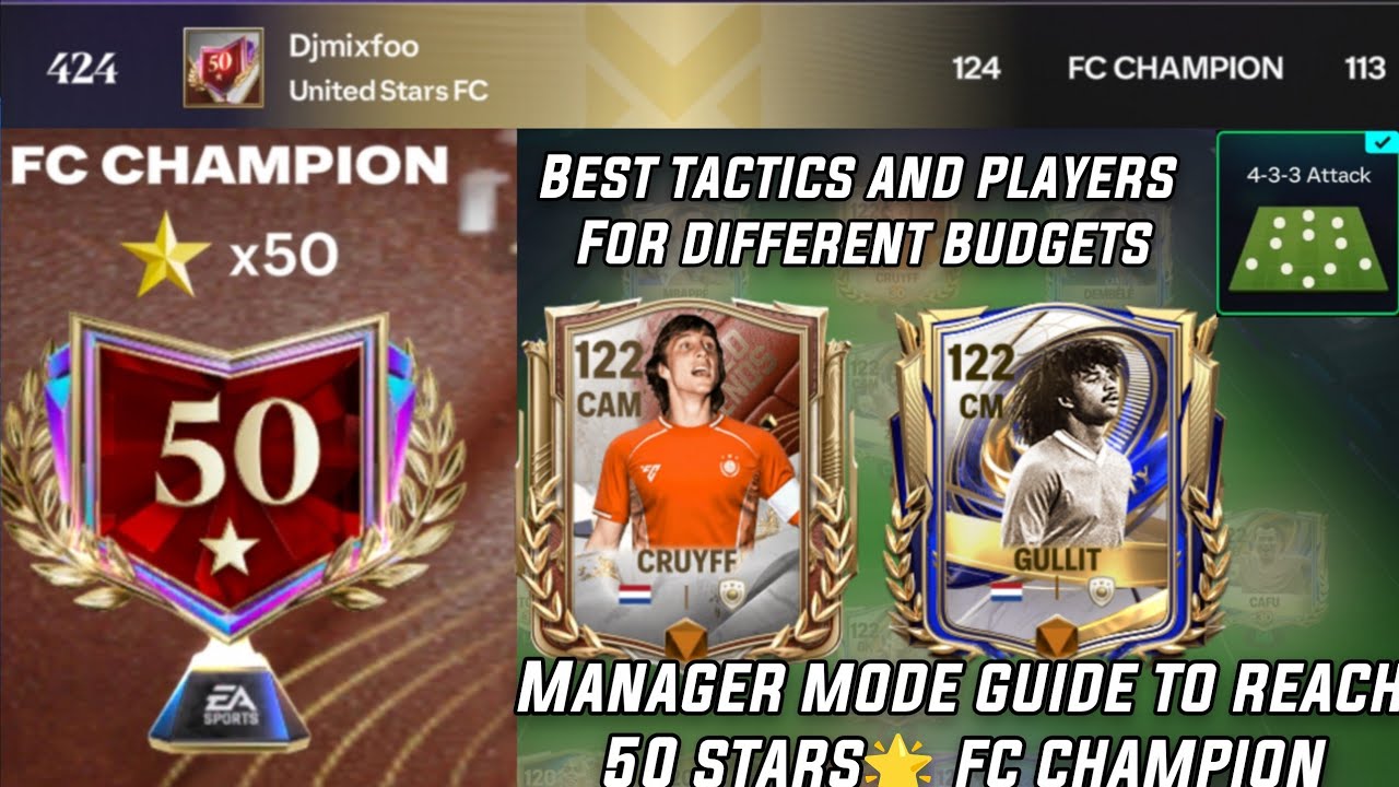 50🌟 РУКОВОДСТВО ПО ТАКТИЧЕСКОЙ ИГРЕ В РЕЖИМЕ МЕНЕДЖЕРА В FIFA CHAMPION FC MOBILE 26 И ЛУЧШИЙ ИГРО...