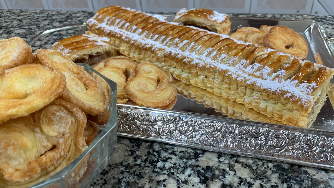Jalousie amande et palmier وصفة حلوة وشهية بالعجين المورق :جالوزي و پالميي