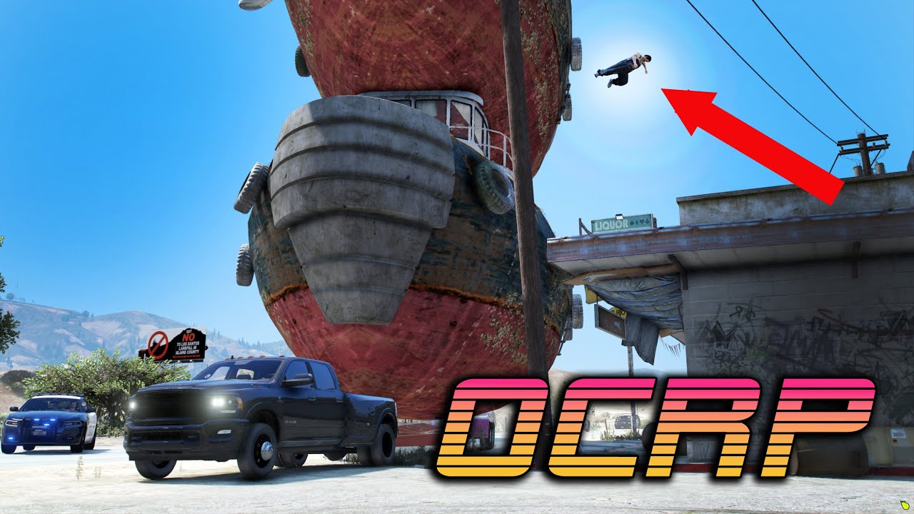 Wild Ride on Top of 3 Tugboats in OCRP GTA5 OCRP