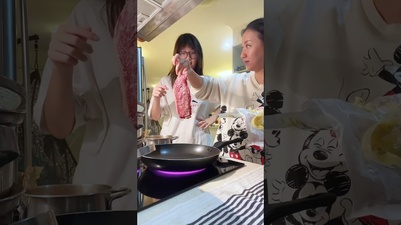 DIAJARIN MASAK STEAK .. LHA KOK MALAH DANCING ARMAGEDDON 🤣😂 .. heboh dewe nih incess