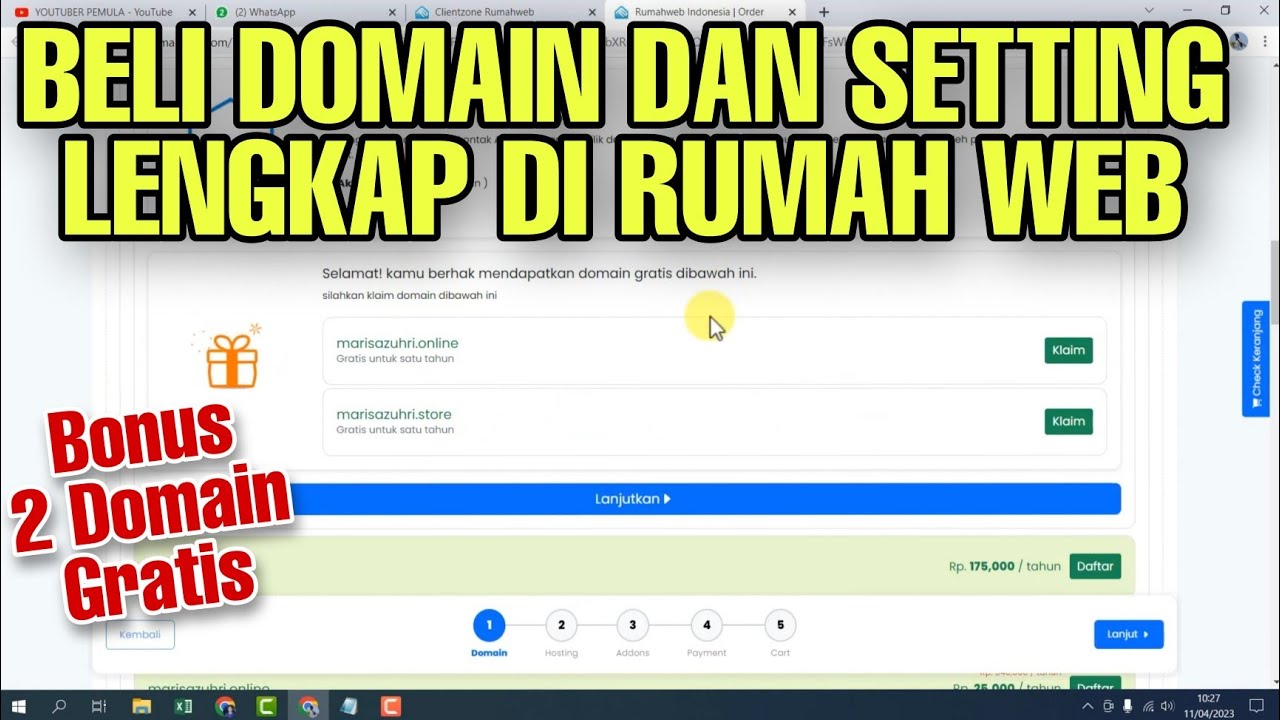 Cara membeli Domain BLOG di Rumah Web Terbaru 2023