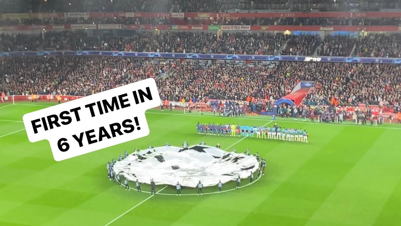 CHAMPIONS LEAGUE SONG RETURNS TO THE EMIRATES 🎶🎵 Arsenal 4-0 PSV Eindhoven (20/09/23)