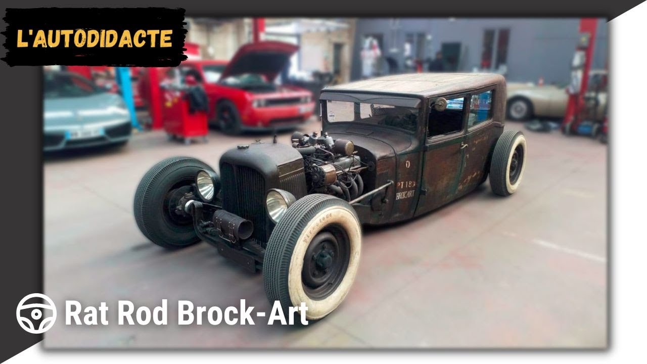 🤯 Le Rat-Rod fou D'Alberto 🛠️Mix Range-Rover V8 et Citroën C4 1929, œuvre construite par Brock-Art