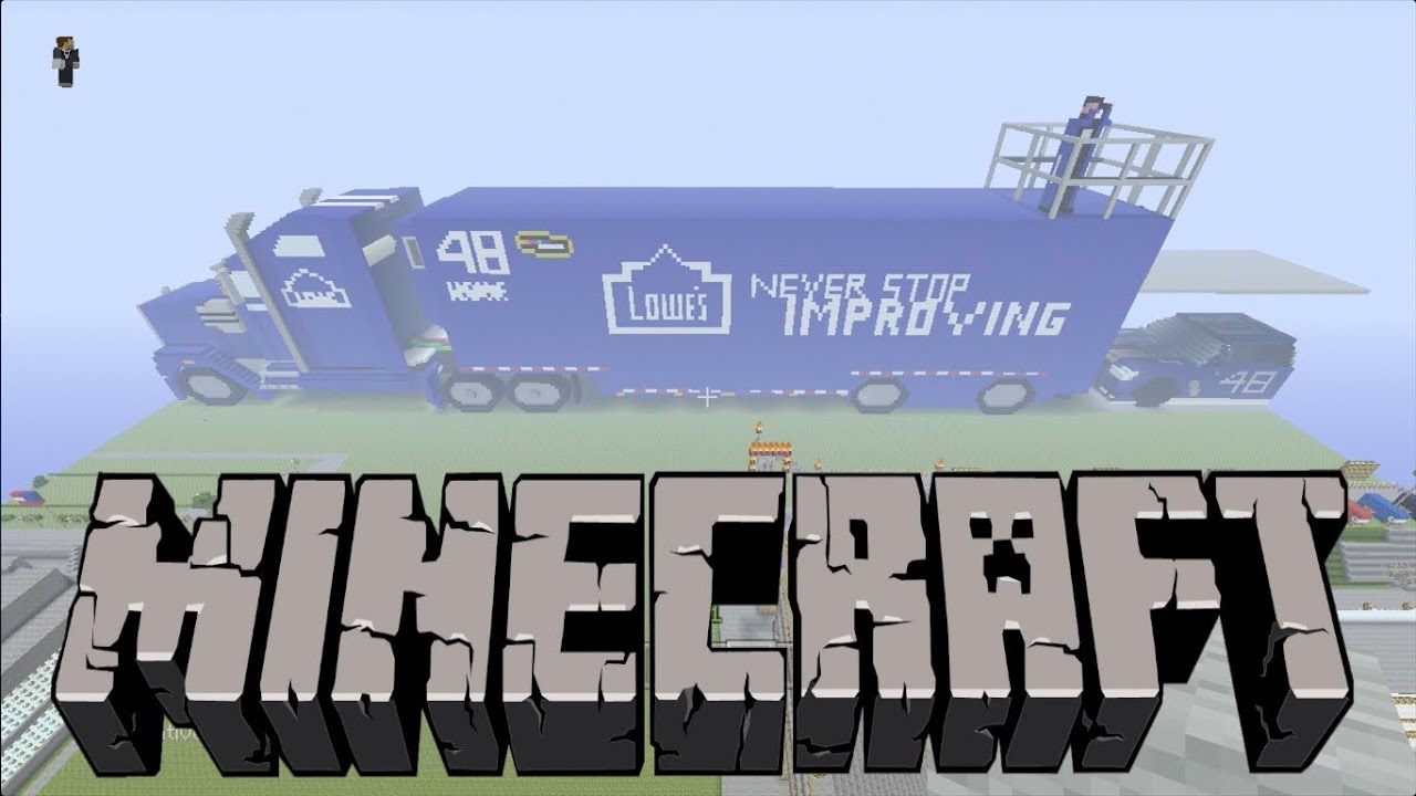 JIMMIE JOHNSON NASCAR HAULER on MINECRAFT