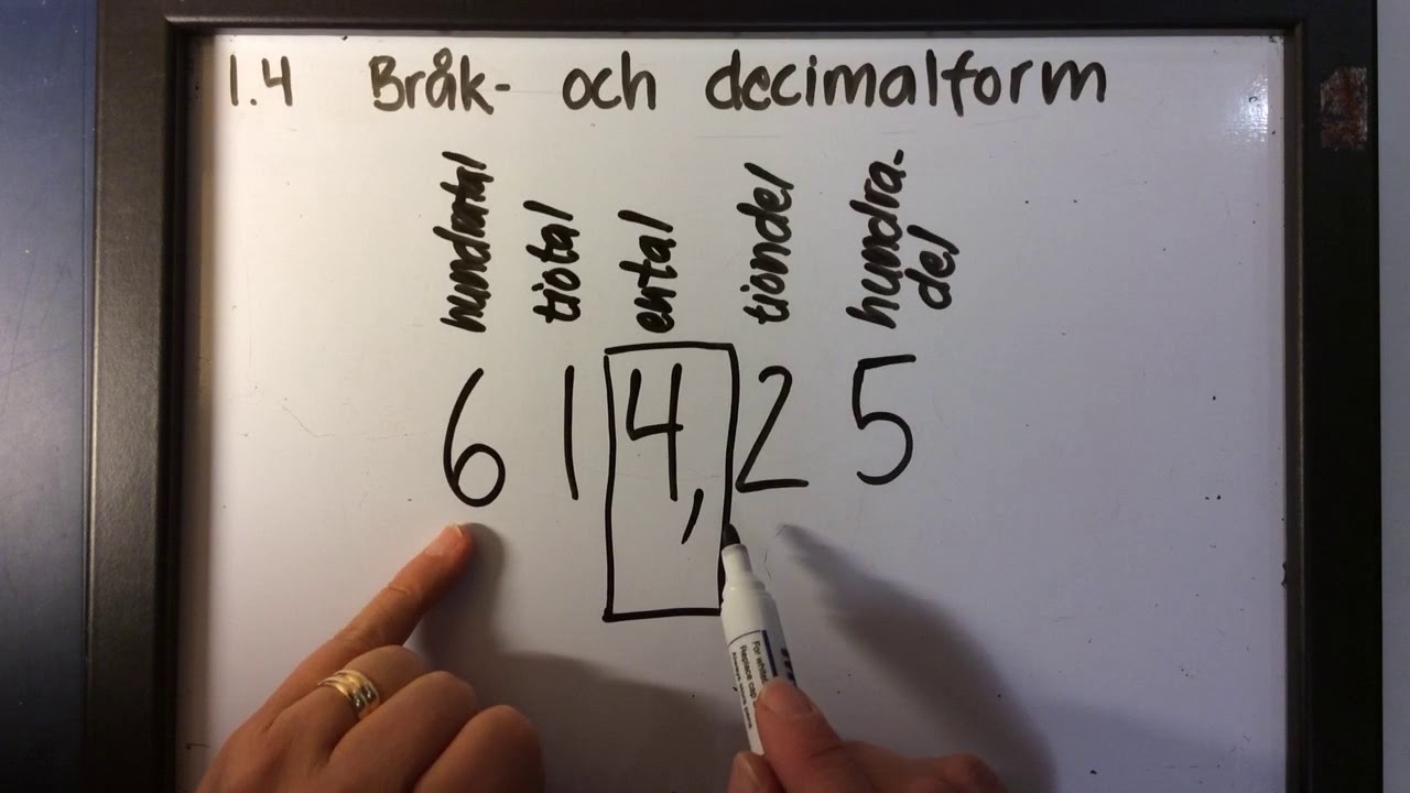 Åk 5   1.4 Bråk- och decimalform