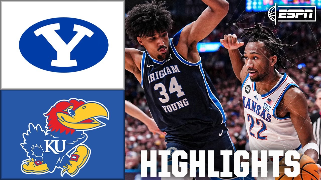 BYU Cougars vs. Kansas Jayhawks | Full Game Highlights |ESPN College Basketball