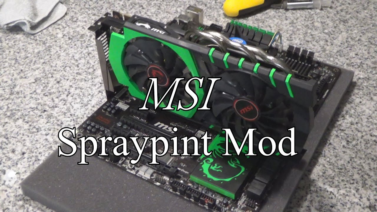 Spray Painting | CPU Cooler, Motherboard, Graphics Card | Green