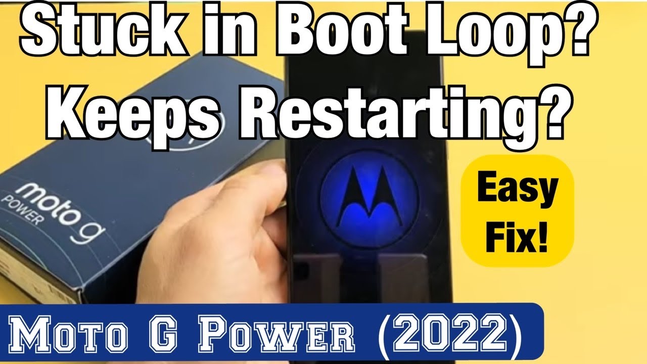 Moto G Power (2022): застрял в цикле загрузки? Постоянно перезагружается? Легко исправить!