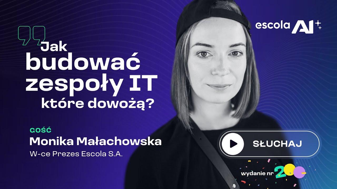 #200 Ludzie i technologia, czyli co naprawdę buduje Escola? - Monika Małachowska