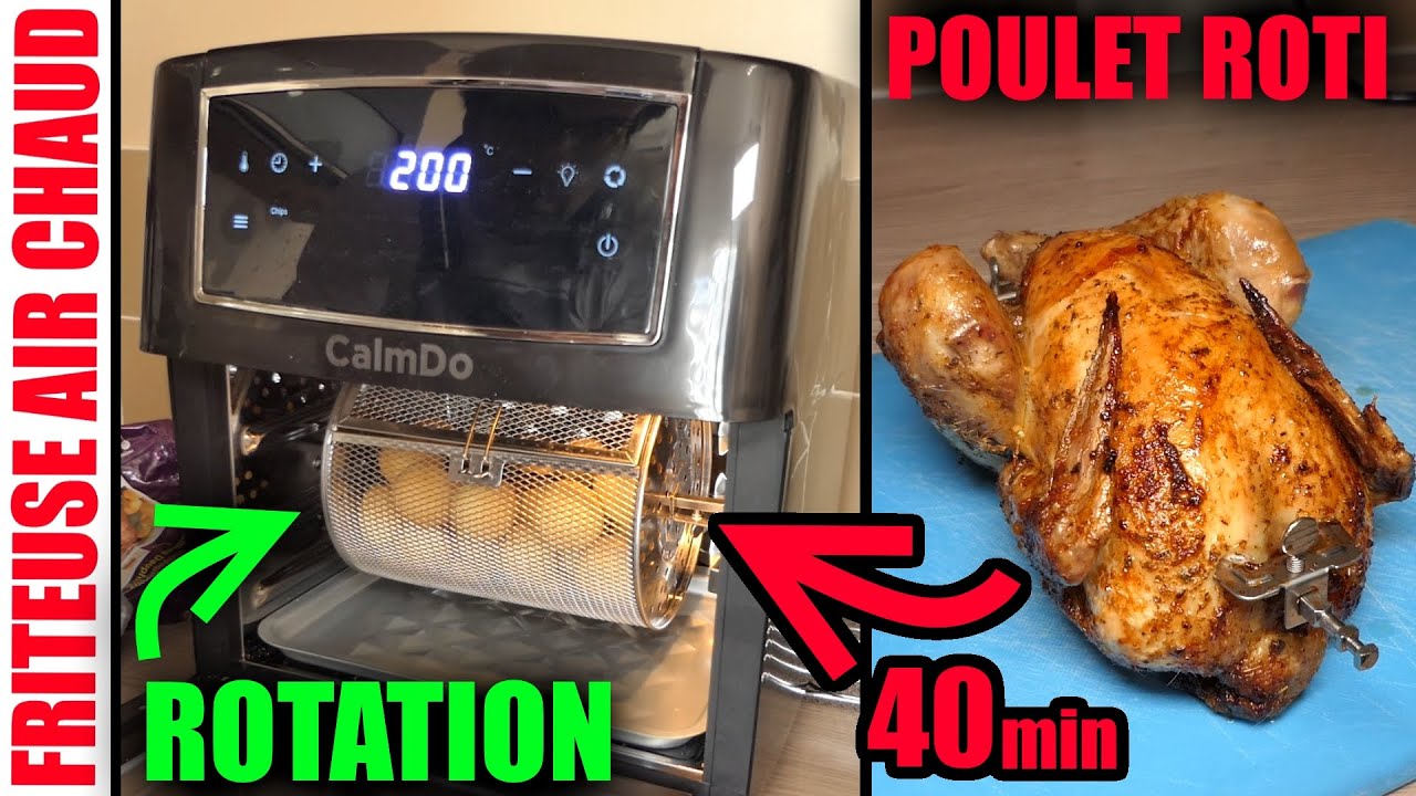 Friteuse à air chaud CalmDo sans huile 12L 1500W Poulet roti type Power Air Fryer oven m6 boutique