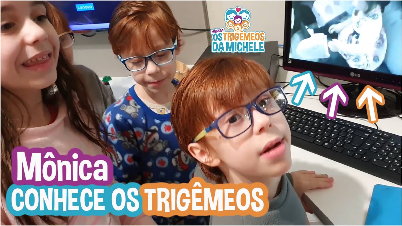 QUANDO MÔNICA CONHECEU SEUS IRMÃOS TRIGÊMEOS | Mônica e Os Trigêmeos da Michele