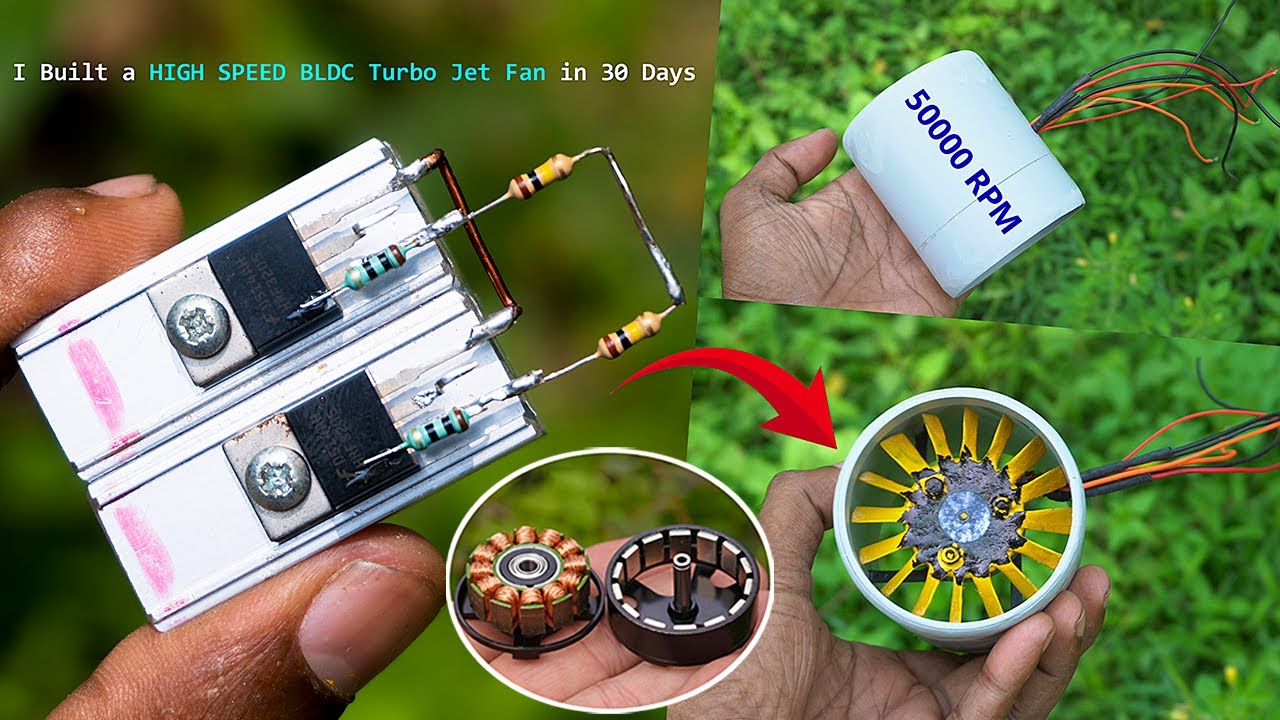 I Built a HIGH SPEED BLDC Turbo Jet Fan at Home in 30 Days