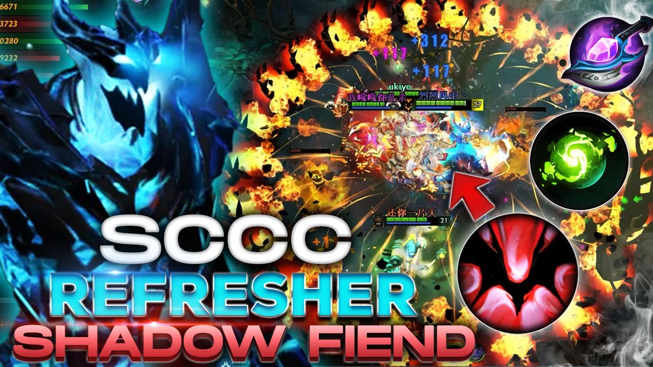 Legendary Chinese Mid God Shadow Fiend - SCCC Amazing Refresher Combo Dota 2