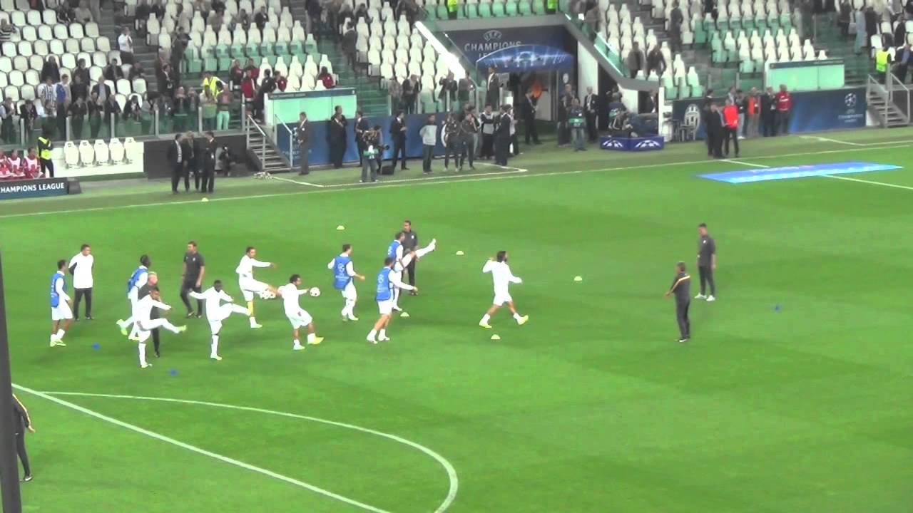 Riscaldamento pre-partita Juventus