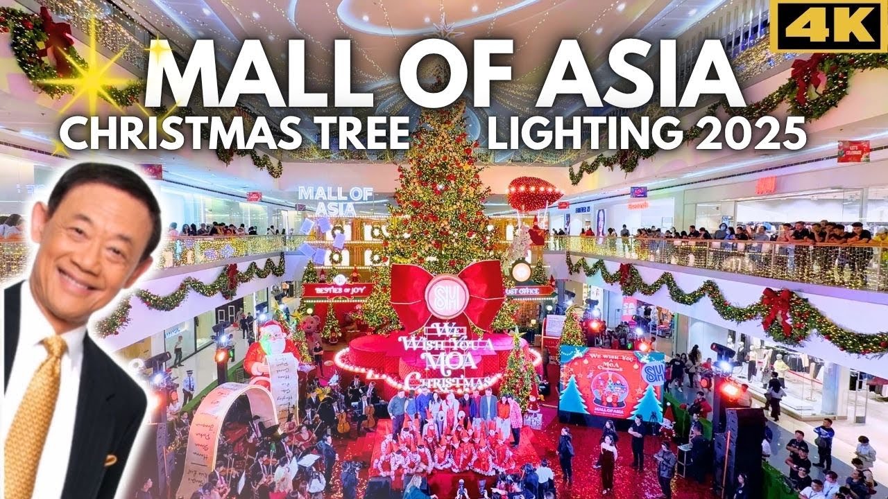 Зажжение рождественской ёлки ​​в торговом центре SM Mall of Asia 2025 | Хосе Мари Чан и филармони...