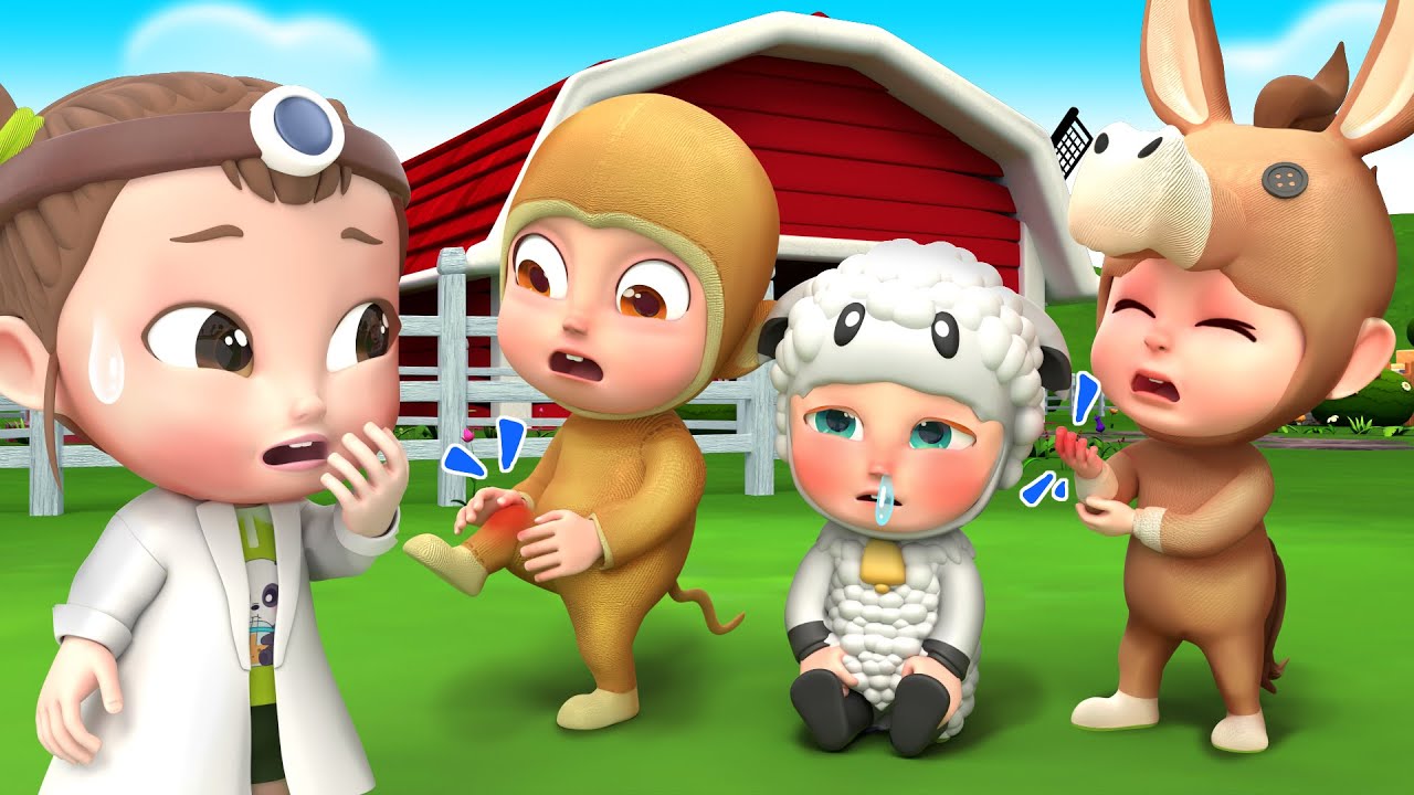 Boo Boo Farm Animals Song | Farm Animal Series Compilation | Rosoo Kids Songs & Nursery Rhymes