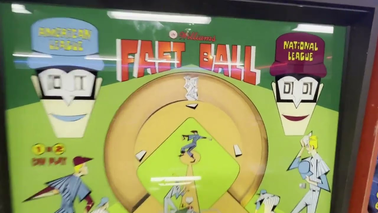 1969 Williams Fastball pitch and bat baseball pinball explained