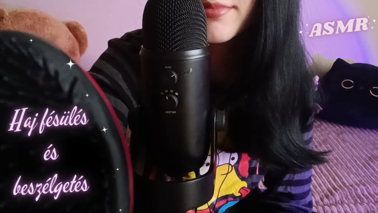 ASMR🎧✧˖°.Saját hajam és a Te hajad fésülése + Suttogás💁🏻‍♀️💜ྀི ⋆.ೃ࿔*:･ #asmr #asmrhairbrushing