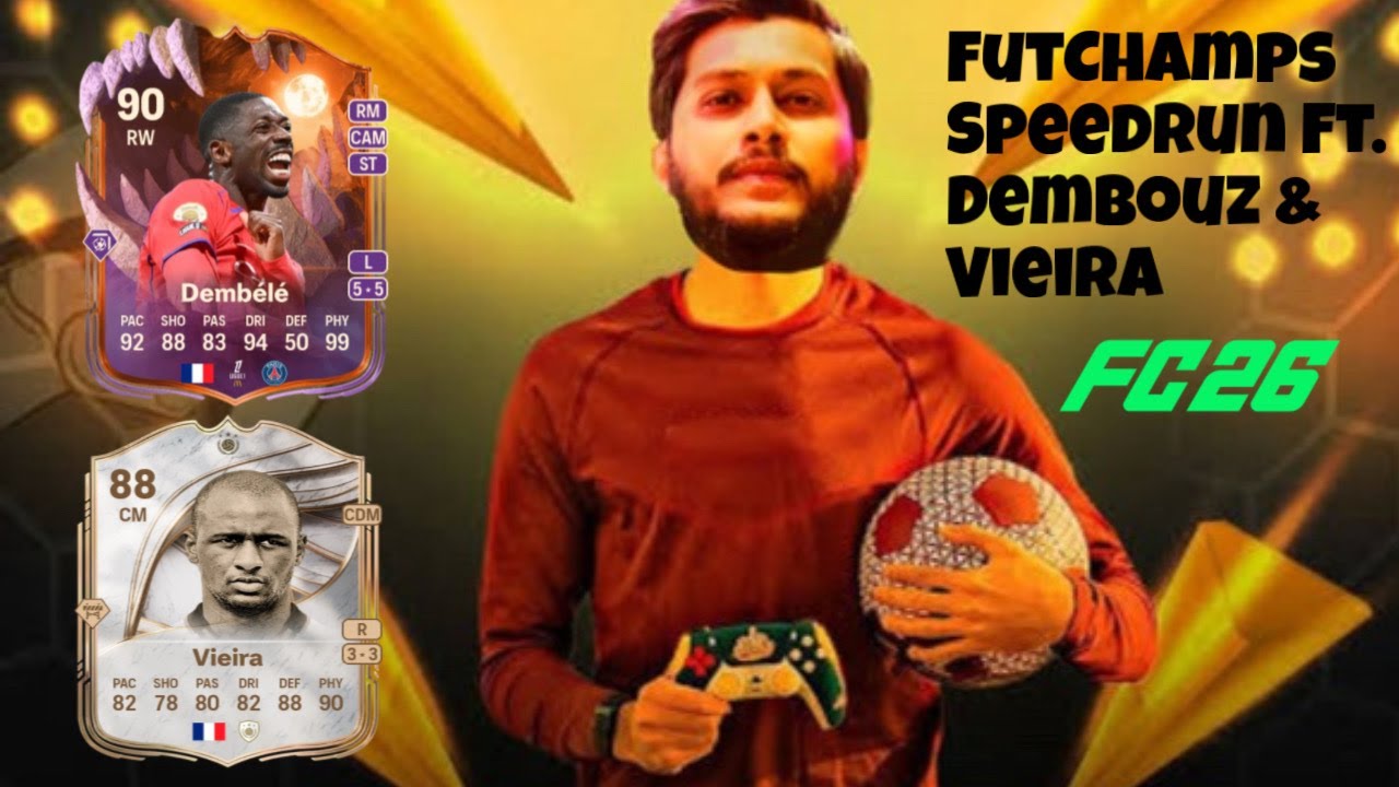 FUT Champs Speed Run ft. Vieira & Ousmane Dembélé | Weekend League Speed Run 🏃‍♂️💥