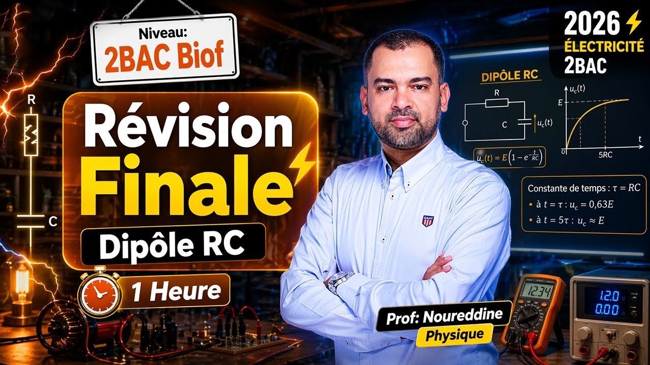 2BAC Biof | Dipôle RC - Résumé & Astuces & Cas - avec Pr. Noureddine