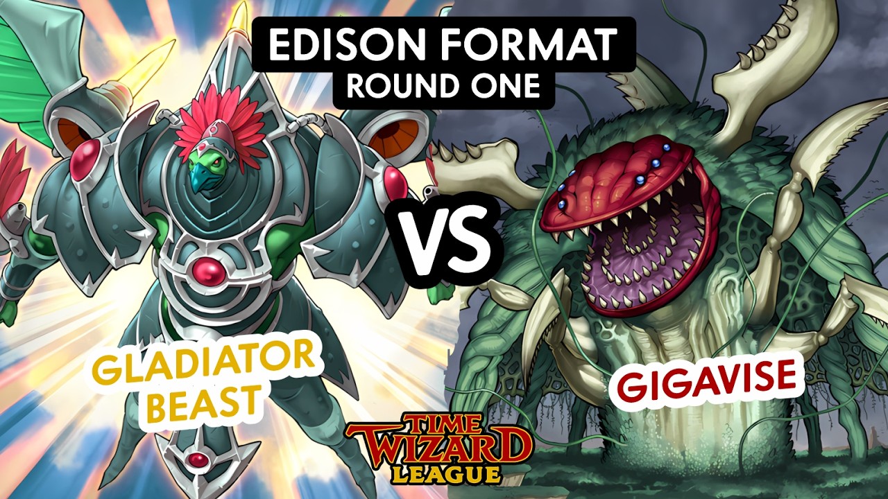 Yu-Gi-Oh! Edison Format - Round One - Gladiator Beast vs Gigavise - Time Wizard League
